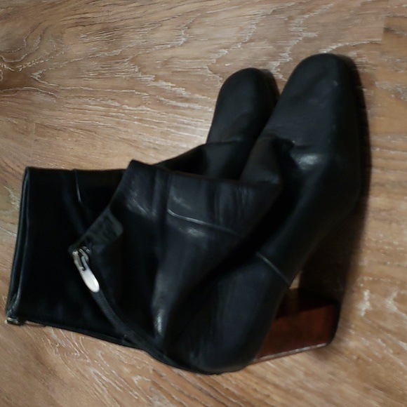 (EU39) TOPSHOP Made in Spain Heeled Booties Contemporary Modern Art Deco Luxury - Picture 5 of 11